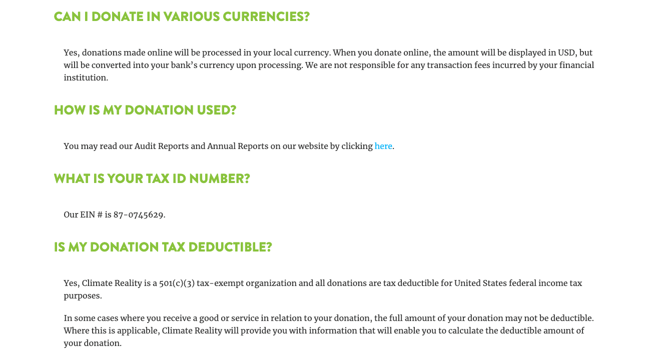 nonprofit website copy