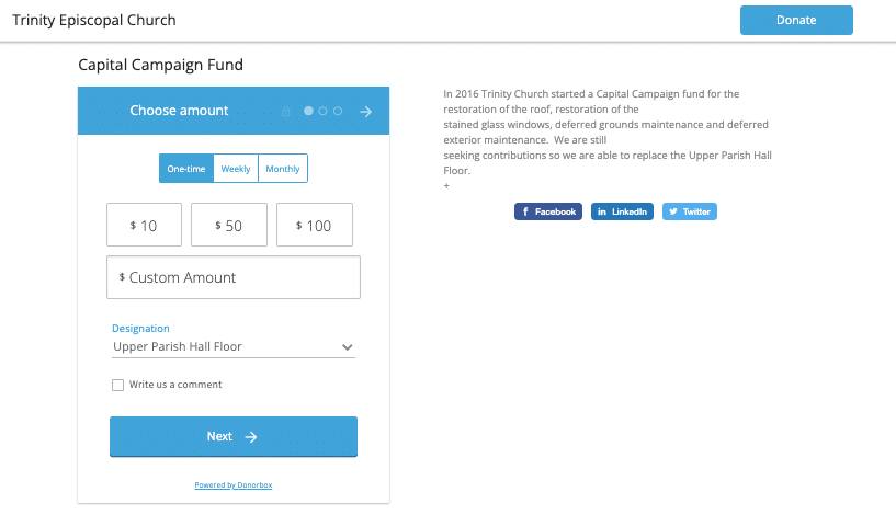 church capital campaign examples
