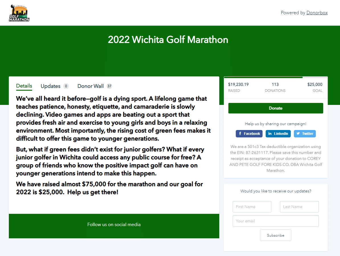 golf tournament charity