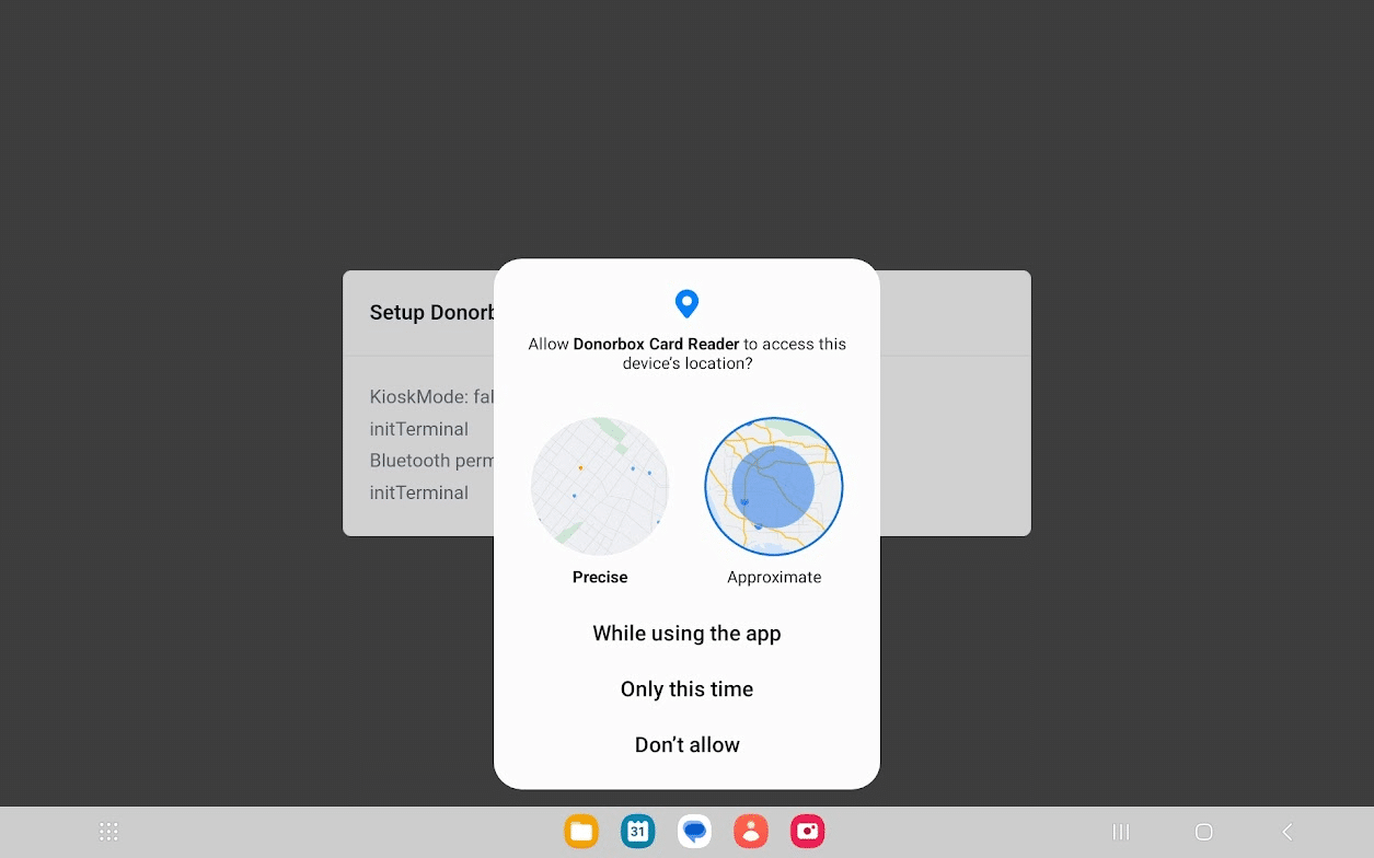 donorbox live app pairing with card reader